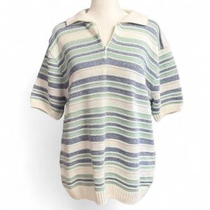 Vintage Alfred Dunner Striped Short Sleeve Sweater 🌿